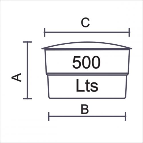 Tanque estandar 500 litros con resistencia quimica