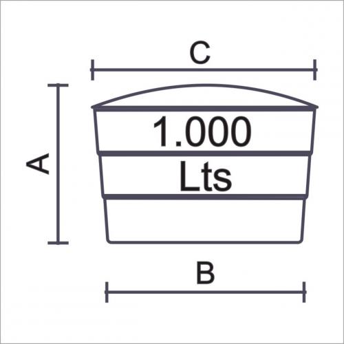 Tanque estandar 1000 litros con resistencia quimica