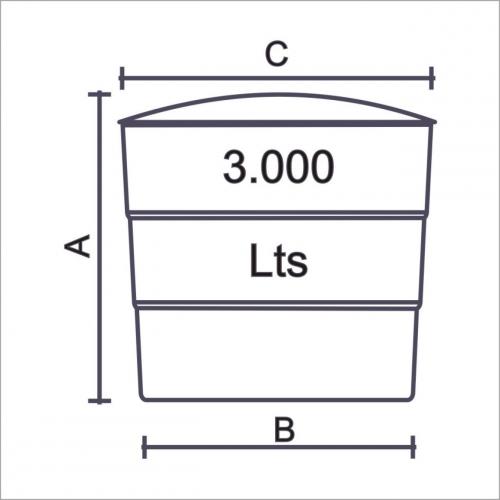 Tanque estandar 3000 litros con resistencia quimica