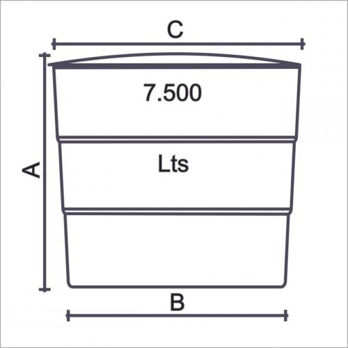 Tanque estandar 7500 con resistencia quimica