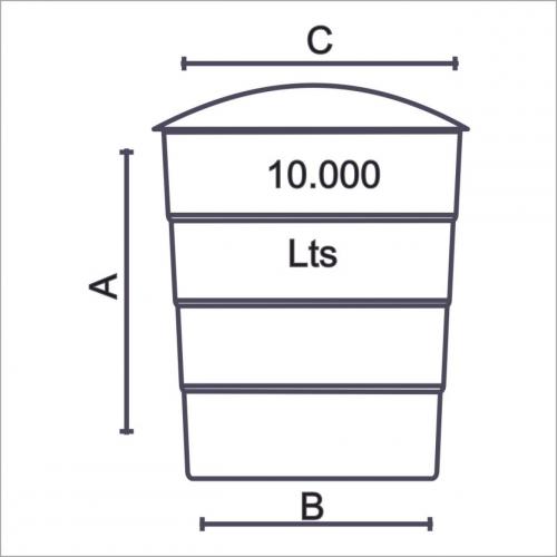 Tanque estandar 10000 litros con resistencia quimica