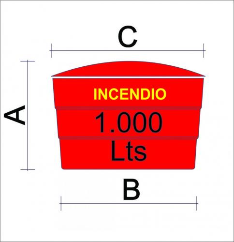 Tanque para incendio 1000 litros basico