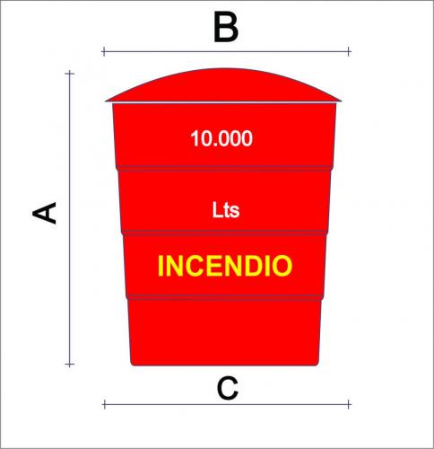 Tanque para incendio 10000 litros basico