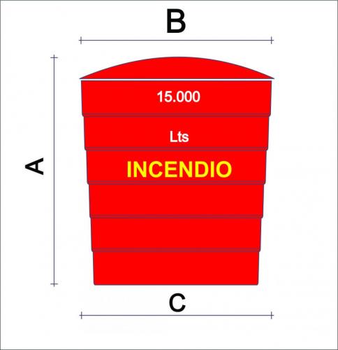 Tanque para incendio 15000 litros basico