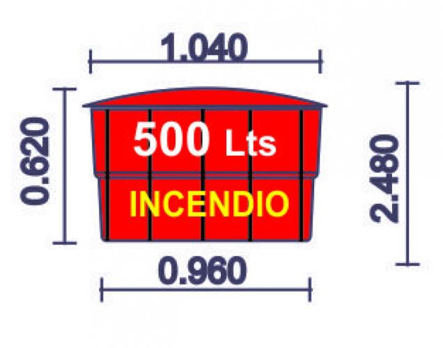 Tanque para incendio 3000 litros basico reforzado